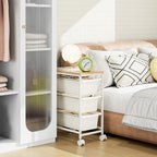 KINGBOARD Slim Rolling Cart with 3 Drawers, Metal Utility Storage Cart - Image 6