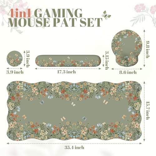 iCasso Keyboard Pad for Workspace, Green 35.4"x15.7" Desk Protector - Image 5