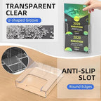 4 Pack 8.5 X 11 Inch Acrylic Brochure Holder Wall Mount, Pamphlet Holder Wall Mount, Clear Plastic Brochure Display Stand, Literature Flyer Holder Rack For Pamphlets, Mail , Magazines, Booklets Hold(With Business Card Holder) - Image 3