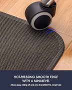 BARoyal Office Chair Mat for Hardwood Floor Under Desk Computer Rolling Chair Mat for Wood/Tile Floor Non-Slip Heavy Duty Desk Rug PVC Plastic Hard Floor Protector 45"x 58" (Espresso) - Image 5
