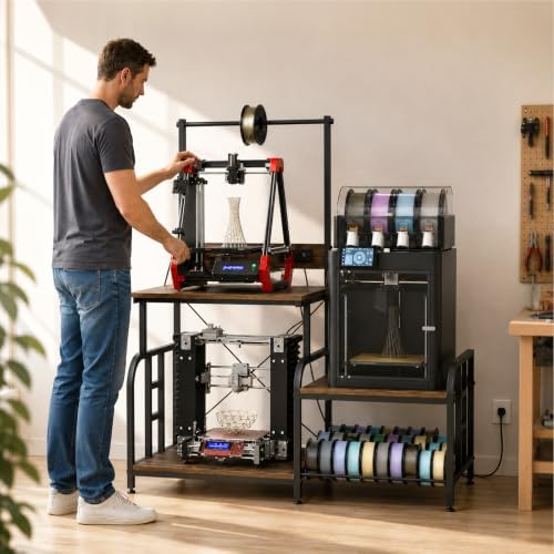 3D Printer Stand with Filament Storage Rack, Power Outlet, Spool Holder - Image 3