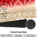 Large Gaming Mouse Pad, Keyboard Wrist Rest + Mouse Wrist Pad + Coaster Combination Set, Memory Sponge Non-Slip Base. Suitable for Office and Home, Red Glitter Quote Proverbs 31-25 - Image 5