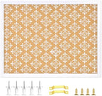 Decorative Cork Board for Walls, Bulletin Board with White Floral Print, White Framed Pin Board Vision Board for Office School Bedroom and Dorm Room with Pins, Screws(WH,4560,1pc) by Aitakatta