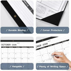 Desk Calendar 2026-2027 large 22 x17 (October 2026-March 2028) Desk Calendar 2026-2027 Large 22 x17,Classic Black Calendar 2027, Calendar 2027 with Plastic Cover - Image 5