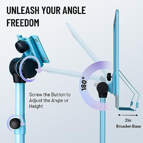 CAHAYA Sheet Music Stand Dual-use Converts to Desktop Stand Adjustable Blue - Image 6