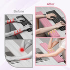 Leolee L-Shaped Desk Long Wrist Rest Elbow 60CM, Light Pink Arm Rest Desk - Image 3