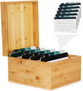 MaxGear Bamboo Business Card Organizer for 5" x 8" Cards by MaxGear