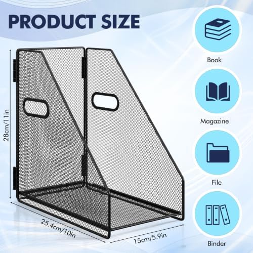 Sliner 4 Pack Large Magazine File Holder for Desk, 5.9x10x11'' - Image 2