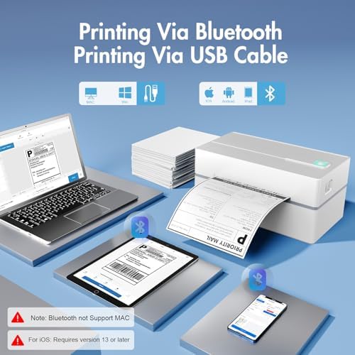 Thermal Shipping Label Printer 4x6 Bluetooth Label Maker for Small Business - Image 3