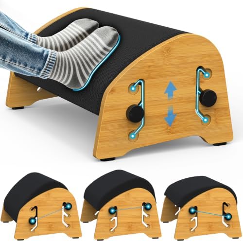 YEASHEIN Adjustable Office Foot Rest Under Desk at Work with 8 Positions by YEASHEIN