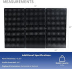 VIVO Steel Wall Mounted 48 x 32 inch Pegboard (3 Panels), Office Accessory Organizer, Horizontal or Vertical Magnetic Peg Board, Black, PP-WM48B - Image 3