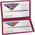 STORE SMART - Metallic Maroon Folding Business Card Holders - 10 Pack - Polypropylene Plastic (RPP2915MM-10) by StoreSMART