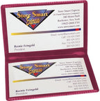STORE SMART - Metallic Maroon Folding Business Card Holders - 10 Pack - Polypropylene Plastic (RPP2915MM-10) by StoreSMART
