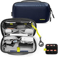 tomtoc Electronic Organizer Accessory Tech Pouch for MacBook Charger, Cables, Power Bank, Hard Drive, Cords, Water-resistant Storage Bag with Removable Card Slots for USB Adapter, Memory Card, Blue by tomtoc