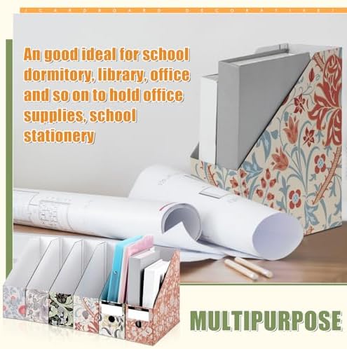 PerKoop 12 Pcs Decorative Magazine File Holders Foldable, Floral - Image 6