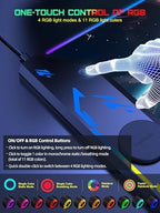 5-in-1 RGB Mouse Pad with Wireless Charging, Gaming Desk Mat, Cosmic Planet - Image 4