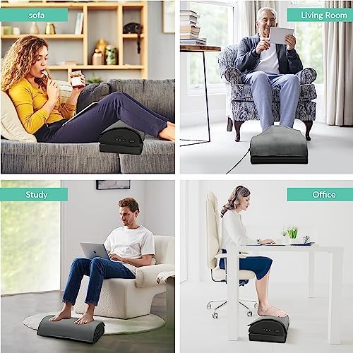 Snailax Heated Foot Rest Under Desk, Ergonomic Footrest with Vibration - Image 6