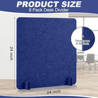 6 Pcs Acoustic Desk Divider Partition Privacy Panel 24 x 24",Blue - Image 2