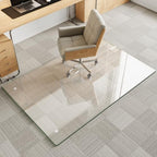 36" x 55" Tempered Glass Chair Mat for Carpet & Hard Floors by MYSUNORIA