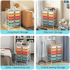 Giantex 10 Drawers Rolling Cart, Classroom Organizers, Storage Cart with Wheels, for Teacher Office Home School Supplies Tool Craft Art Paper, Multicolor - Image 5