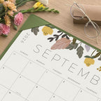 Desk Calendar 2027 with Desktop Mat, Cabbrix Large Desk Pad Calendar 22 x 17 Inch 18 Months Runs From January 2027 to June 2028, Floral Design Calendar 2027 for Home School and Office (Green) - Image 3