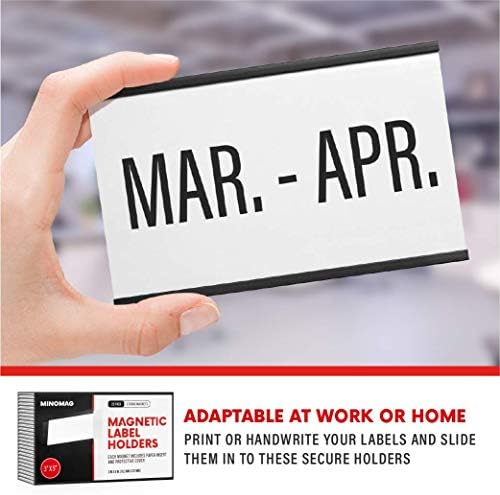 25pcs Magnetic Label Holders 3x5 Inches | C Channel Magnetic Index Card Holder for Steel Shelves, Warehouse Racks - Image 3
