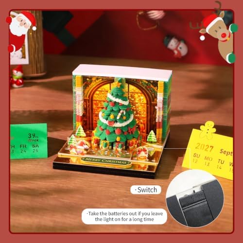 3D Calendar 2027,Time Piece Calendar 2027,Showcase Christmas Tree Tear Away Calendar,3D Memo Pad,Art Calendar Notepad,Christmas Gift,New Year Gift - Image 4