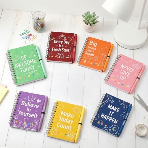 Sprial Notebooks with Pens Bulk, 24 Pack, 5.5 x 4.7 Inch, Colorful - Image 5