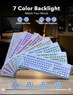 Wireless Keyboard and Mouse Backlit - Typewriter, Magnetic Wrist Rest - Image 2