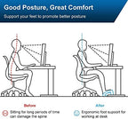 StrongTek Wooden Foot Stool Under Desk, Removable Cushion, 3 Angles - Image 2