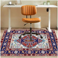 Office Chair Mat for Hardwood Floor, 48"x60" Desk Chair Mat for Rolling Chair Easy to Clean, Anti-Slip Floor Protector Rug Easy Glide Desk Computer Chair Mats for Home Office(Red Blue) by YSYTLCL