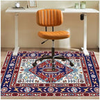 Office Chair Mat for Hardwood Floor, 48"x60" Desk Chair Mat for Rolling Chair Easy to Clean, Anti-Slip Floor Protector Rug Easy Glide Desk Computer Chair Mats for Home Office(Red Blue) by YSYTLCL