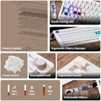 MechLands CIDOO QK75 VIA Programmable 75% Compact Keyboard with KiiBoom Premium Acrylic Transparent Keyboard Dust Cover - Image 3