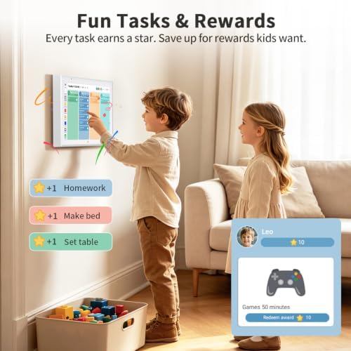 Digital Calendar, 10.1" Smart Touchscreen Electronic Family Calendar Organizer with Calendar Sync, Chore Chart, Meal Planner, To-Do Lists & Digital Photo Frame, Wall or Desk Mountable - Image 4