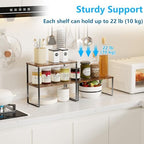 Golener Kitchen Counter Organizer, Countertop Shelf, Adjustable, Stackable - Image 4