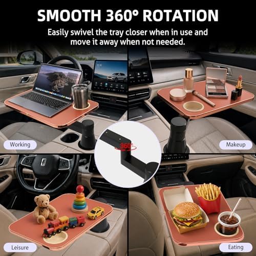 360° Rotating Car Desk Tray for Laptop & Food, Fits Tesla Model Y/3/S - Image 7