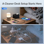 Gitryin 12-in-1 Desktop Charging Station, 260W USB Retractable GaN Charger - Image 2