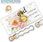 4Pcs Memory Foam Keyboard Wrist Rest Desk Mat Set, Flower Bible Proverbs - Image 5