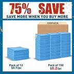 TEAWOO Blue Microfiber Towels Bulk-150 Pack, Cleaning Cloths - Image 2