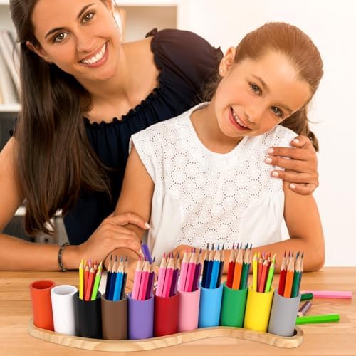 Wooden Colored Pencil Holder, Crayon Organizer - Image 5