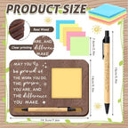 Kosiz 10 Set Wooden Sticky Note Holder Kit, Proud, Brown - Image 2