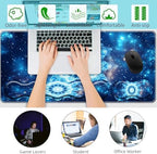 Keyboard Wrist Rest+Mouse Wrist Pad+Desk Pad Set,Memory Foam Ergonomic Easy Typing Pain Relief for Computer Laptop Office Home - Starry Sky Mandala - Image 6