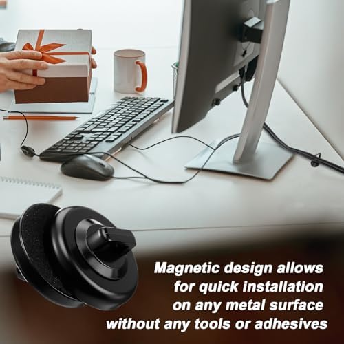 Leinuosen 30 Set Magnetic Zip Tie Mount and Nylon Cable Ties, 23 mm Multipurpose Wire Cable Holder Mount Wire Clips Management Electrical Organization Supplies (Black) - Image 5