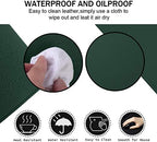 Desk Mat, Waterproof Desk Pad Protector, Eco-Friendly Natural Cork & Leather Double-Sided Office Desk Mat Mouse Pad, Smooth Surface Soft Desk Writing Mat for Office Home Work Game (Green, 47x24Inch) - Image 4