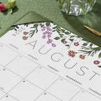 Desk Calendar 2026 with Desktop Mat, Cabbrix Large Desk Pad Calendar 21 x 17 Inch with Planner Template Stencil Set Cover 18 Months Runs From July 2026 to December 2027, Floral Design Calendar 2026 for Home School and Office - Image 4
