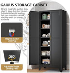 GAIOUS 75.2" Tall Storage Cabinet,Metal Pantry Storage Cabinets with 2 Door - Image 5