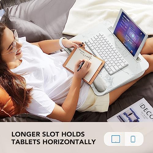HUANUO Laptop Lap Desk with Cushion, Fit up to 15.6" Laptop, Marble - Image 4