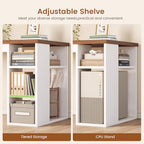 SEDETA 67" Farmhouse Executive L Shaped Desk with 3 Drawers - Image 4