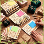 Dispowreath 20 Set Teacher Appreciation Gifts Wooden Note Holder with Pen - Image 3