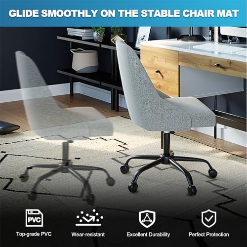 Thickened Chair Mat for Carpet - 47”X 35.5” Heavy Duty Office Chair Mat for Low-Pile Carpeted Floors. Carpet Protector for Office Computer Desk Chair. Easy Rolling, Clear - Image 2